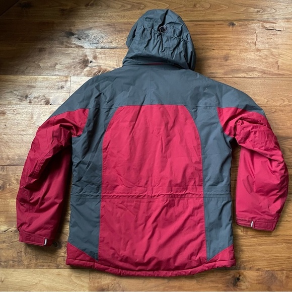 LL Bean Men’s Red & Grey Hooded Ski Parka - Picture 5 of 12